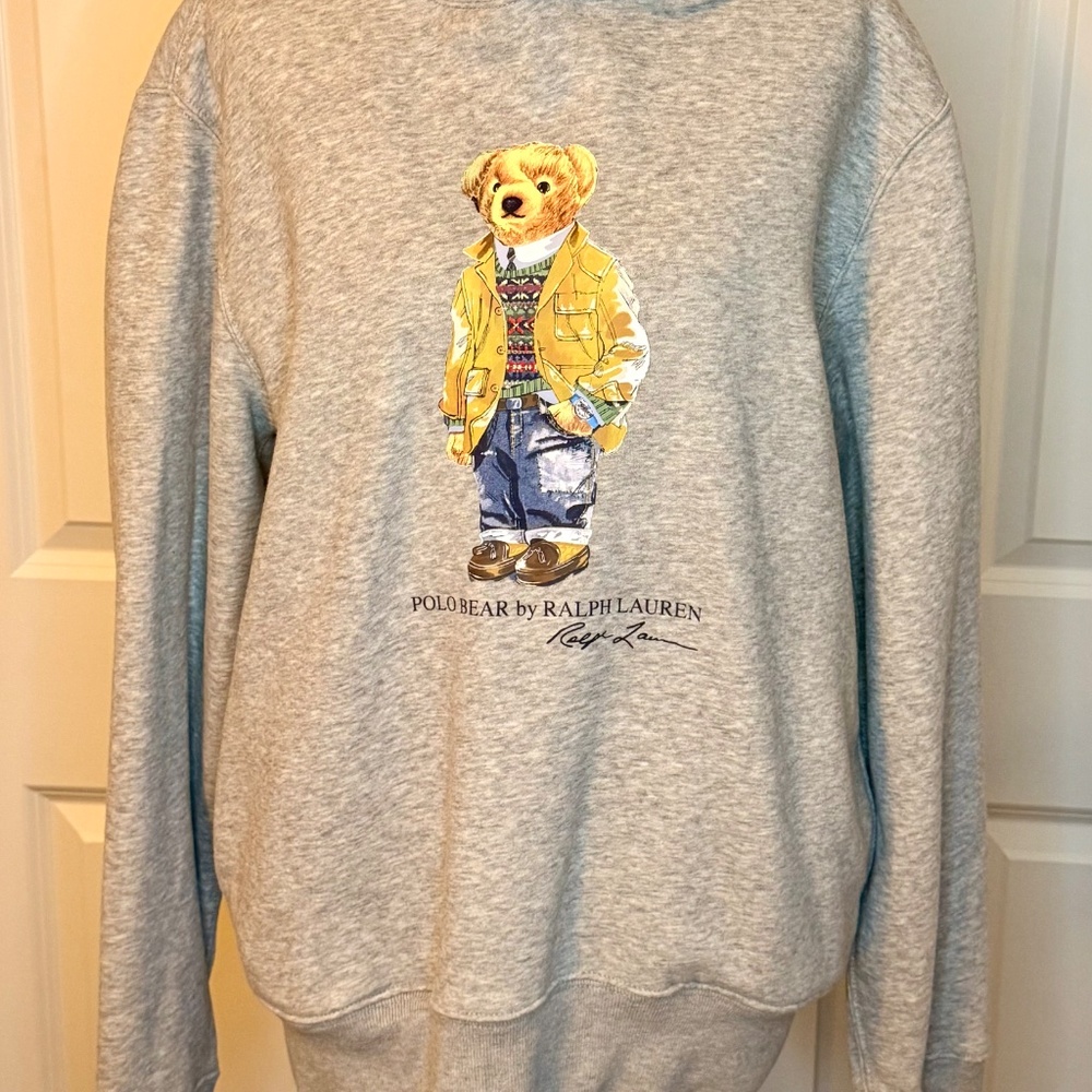 Polo Ralph  Lauren Bear Hoodie Men’s size Medium - Picture 2 of 7